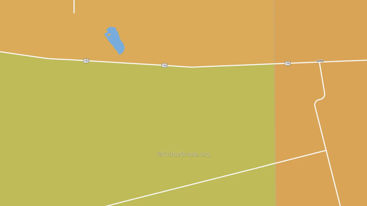 Sand, TX Map of Robbery Rates