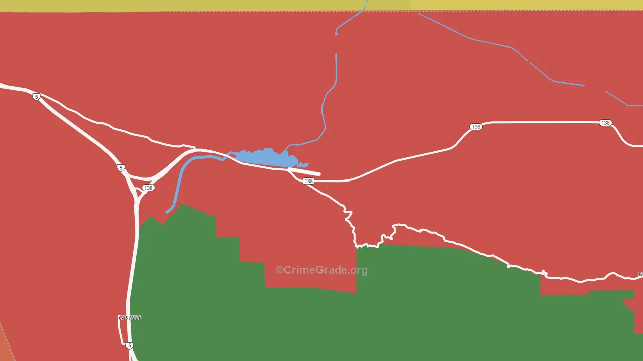 Sandberg, CA Map of Robbery Rates