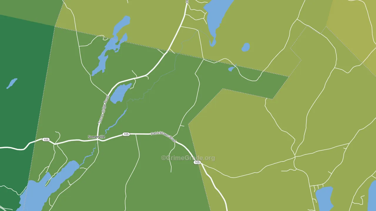 Sandhill Corner, ME Map of Robbery Rates