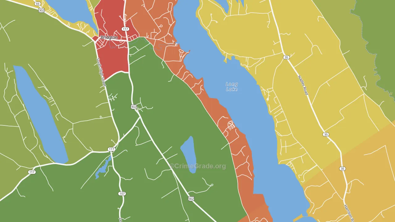 Sandy Creek, ME Map of Robbery Rates