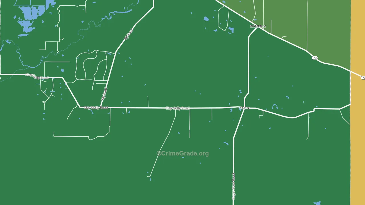Sandy, FL Map of Robbery Rates