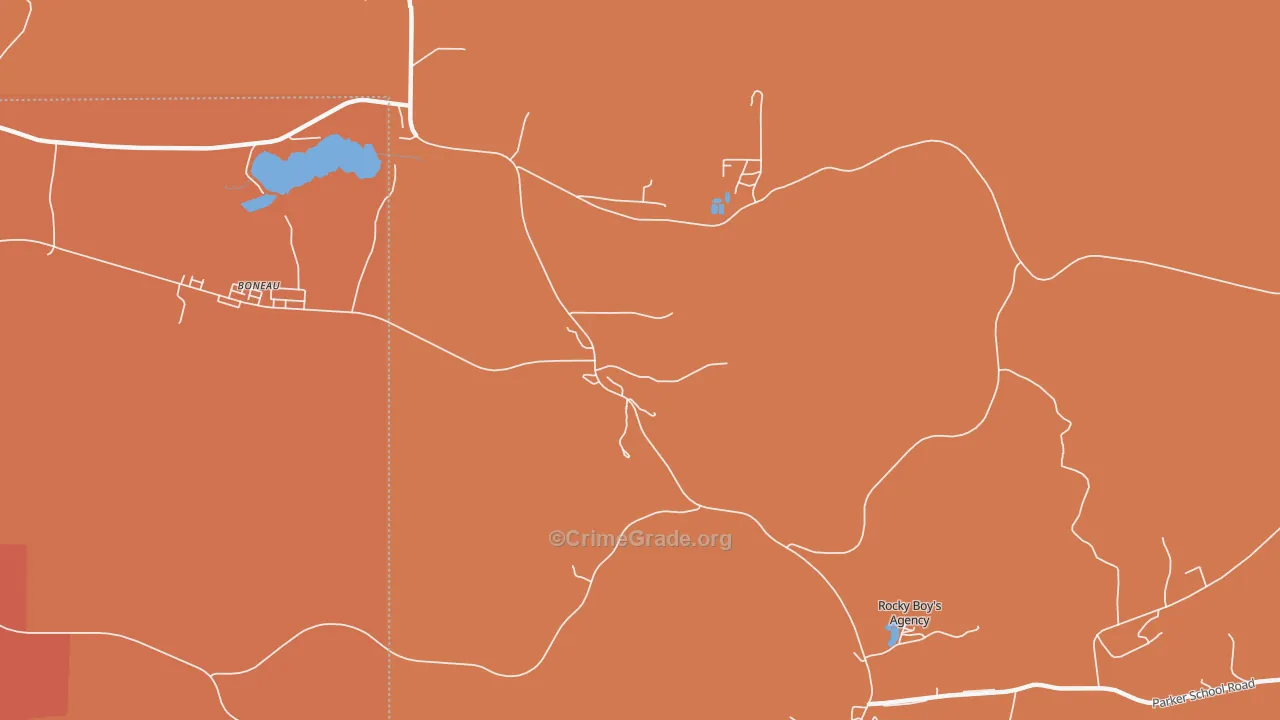 Sangrey, MT Map of Robbery Rates