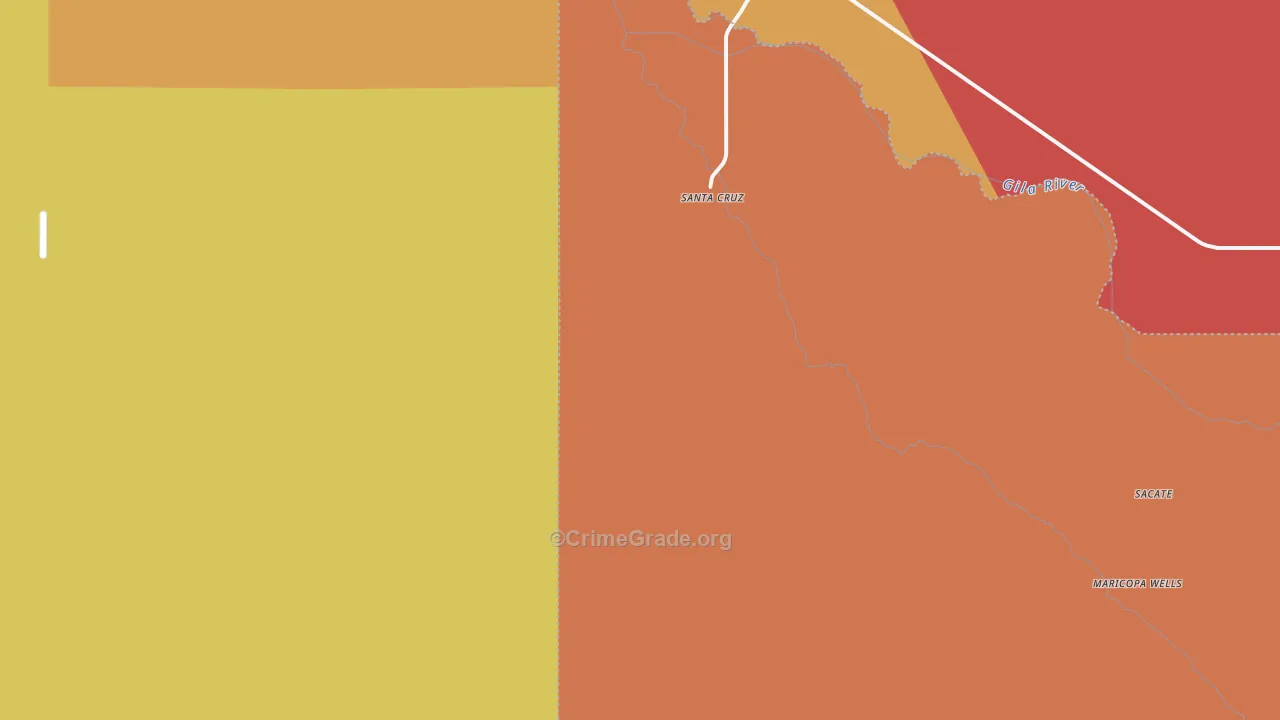 Santa Cruz, AZ Map of Robbery Rates