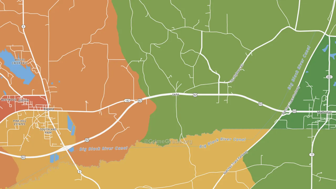 Sapa, MS Map of Robbery Rates