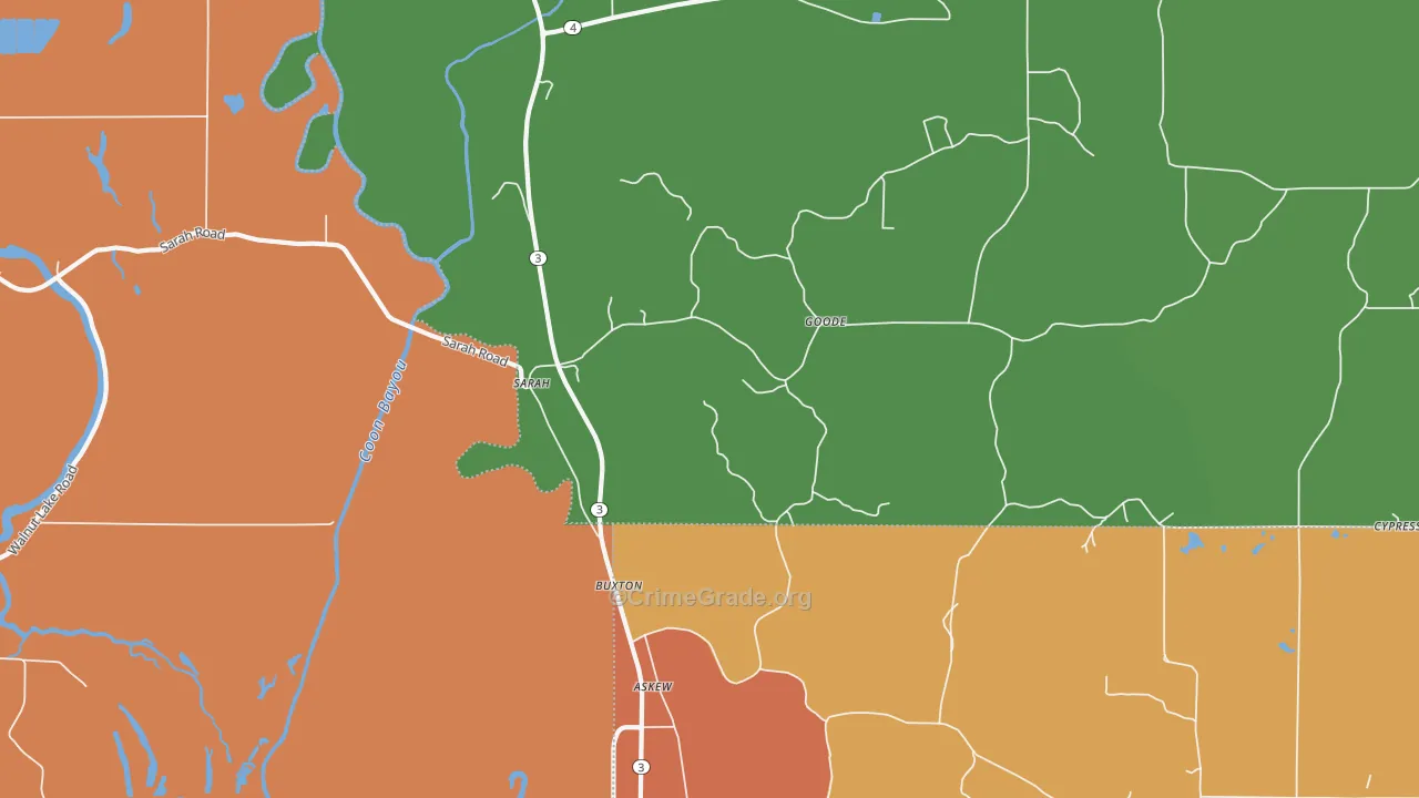 Sarah, MS Map of Robbery Rates