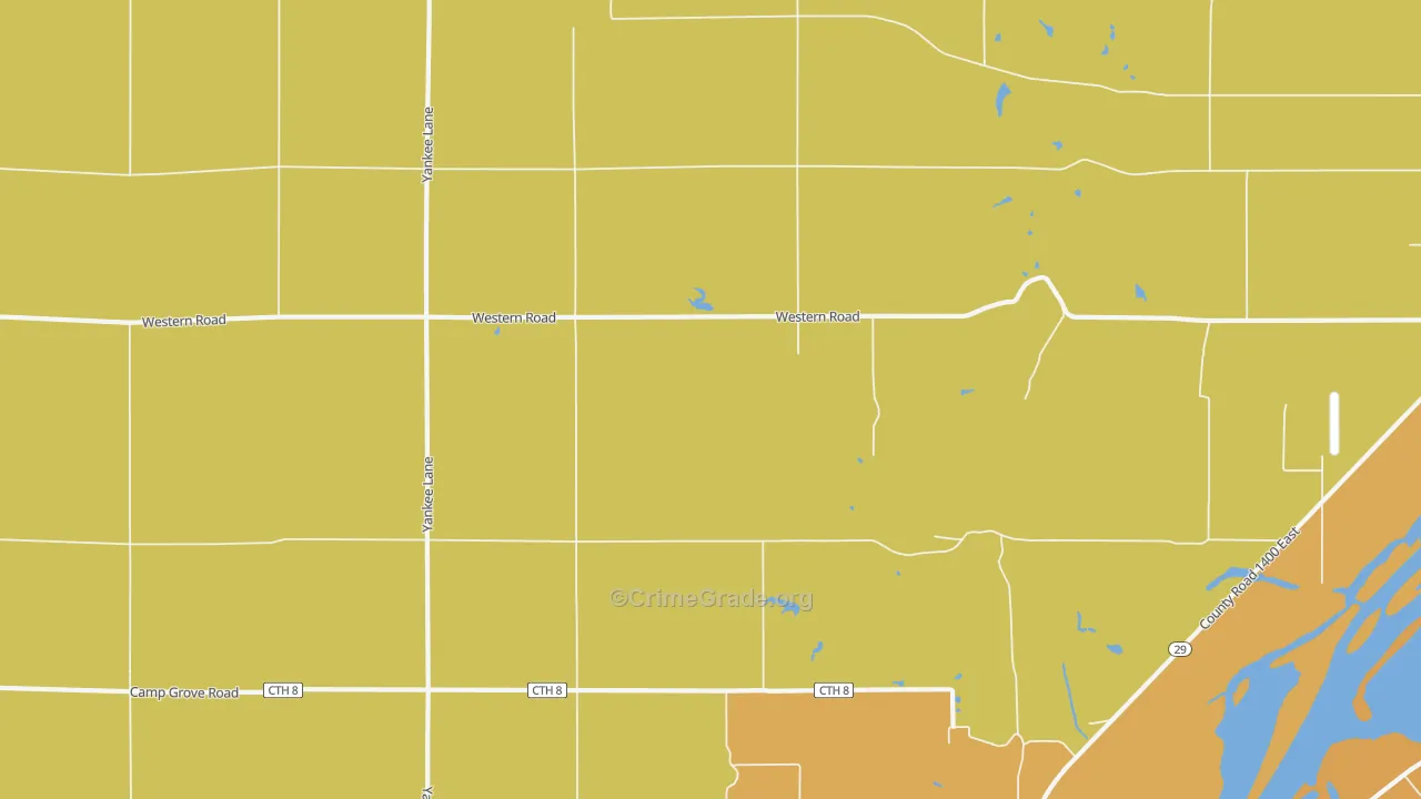 Saratoga Center, IL Map of Robbery Rates