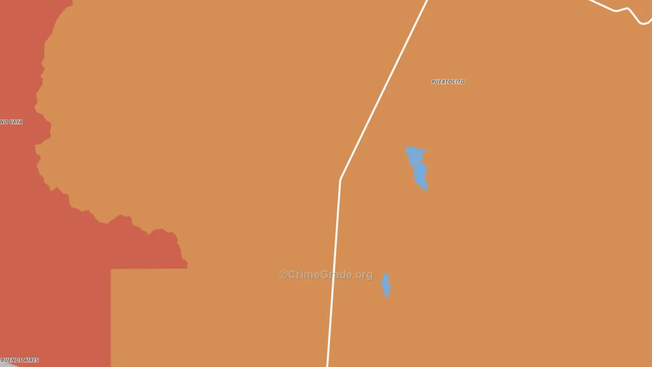 Sasabe, AZ Map of Robbery Rates