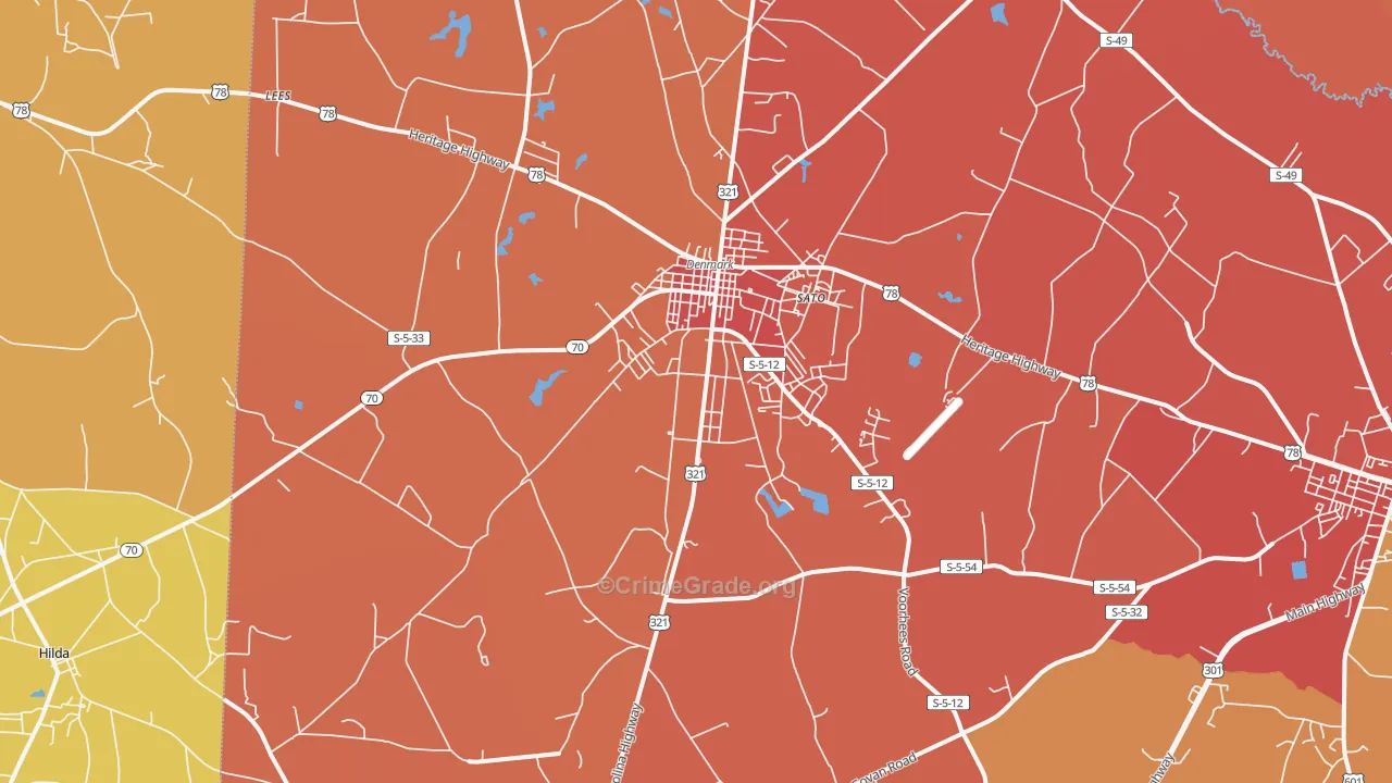 Sato, SC Map of Robbery Rates