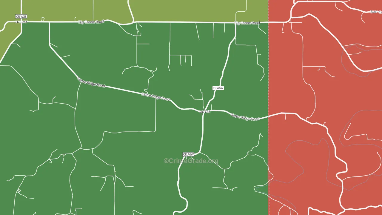 Sattre, IA Map of Robbery Rates