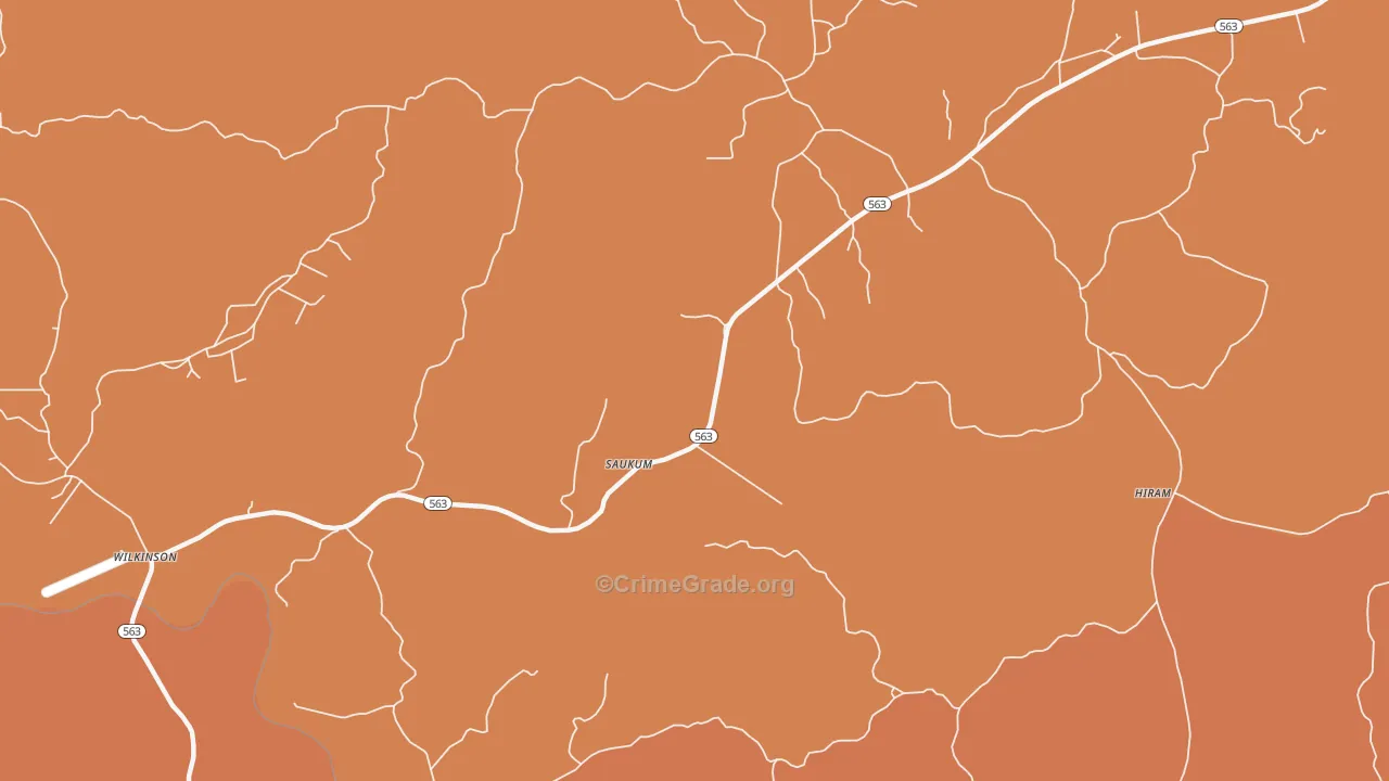 Saukum, MS Map of Robbery Rates