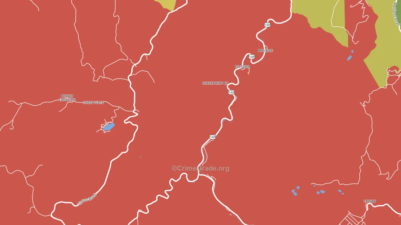 Savoy, SD Map of Robbery Rates