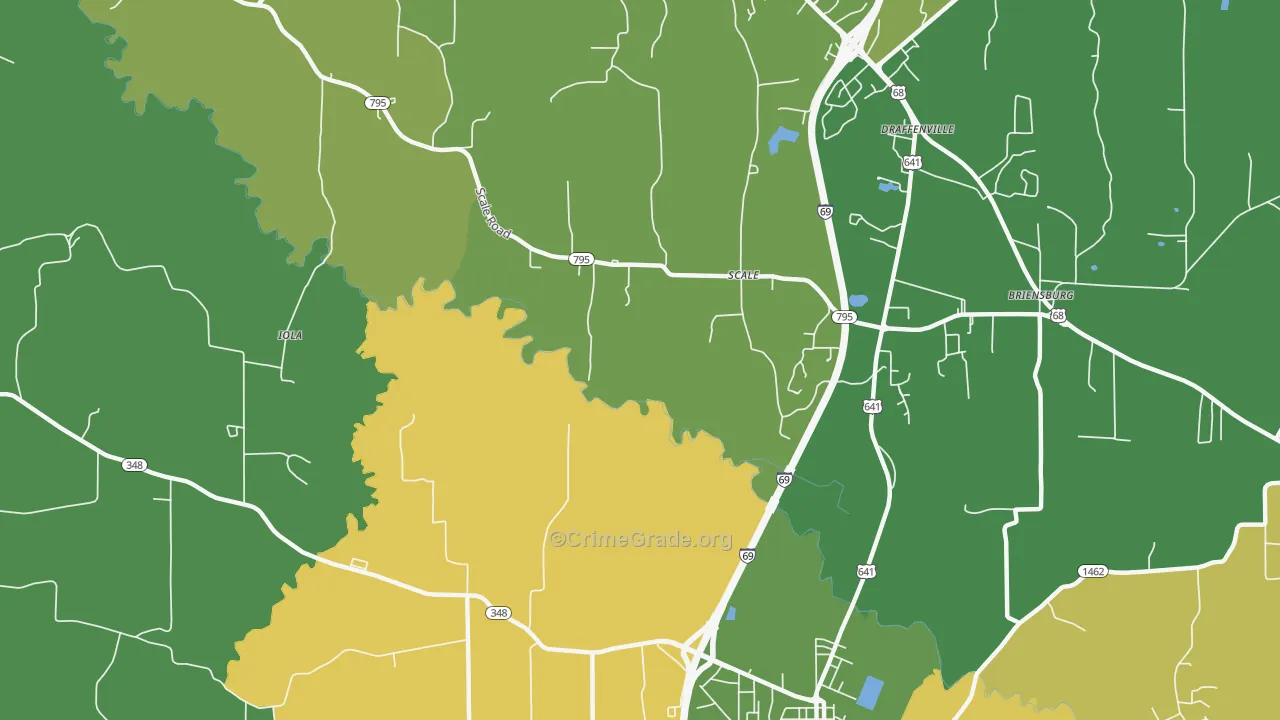 Scale, KY Map of Robbery Rates