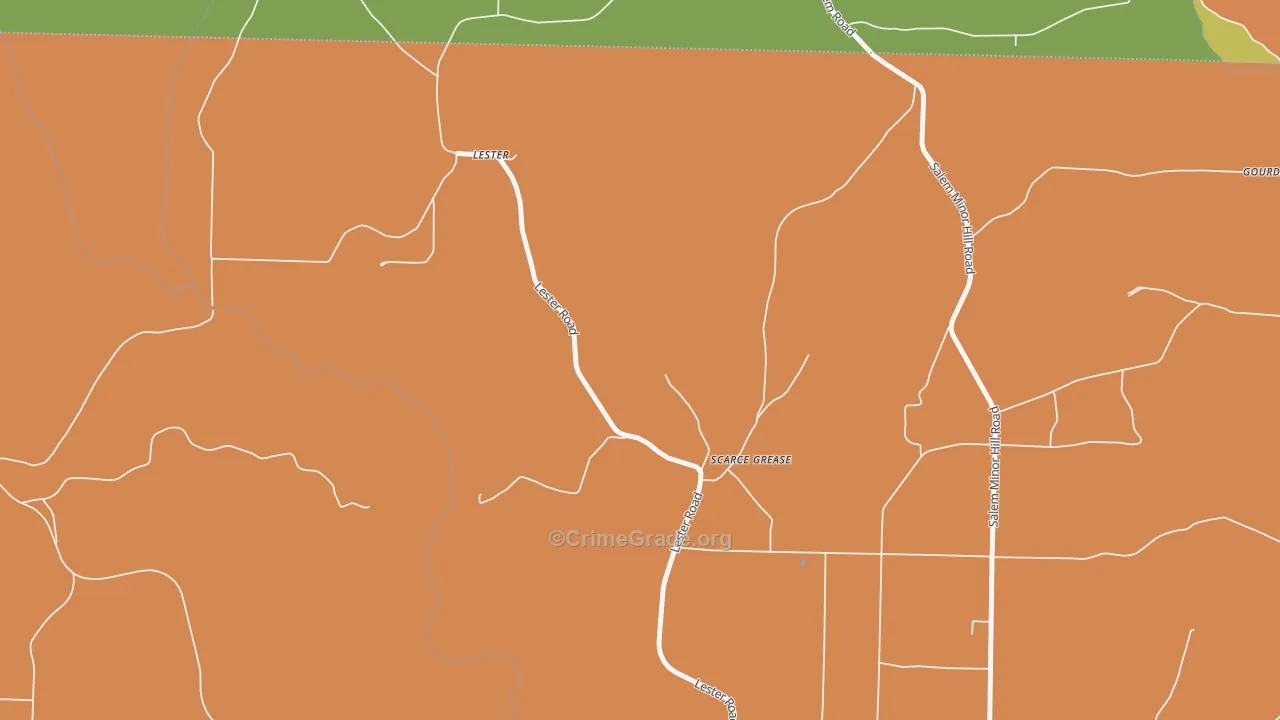 Scarce Grease, AL Map of Robbery Rates