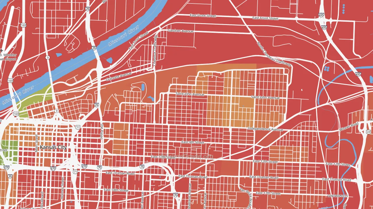 Scarritt Renaissance, Kansas City, MO Map of Robbery Rates