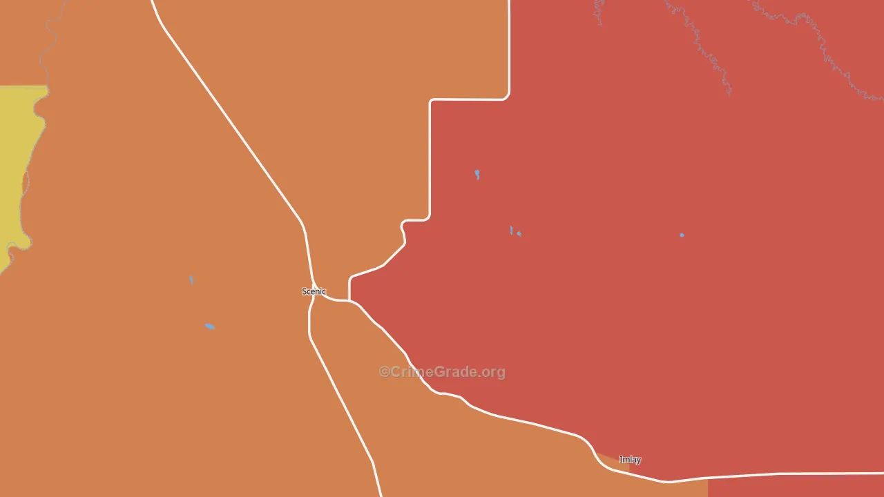 Scenic, SD Map of Robbery Rates