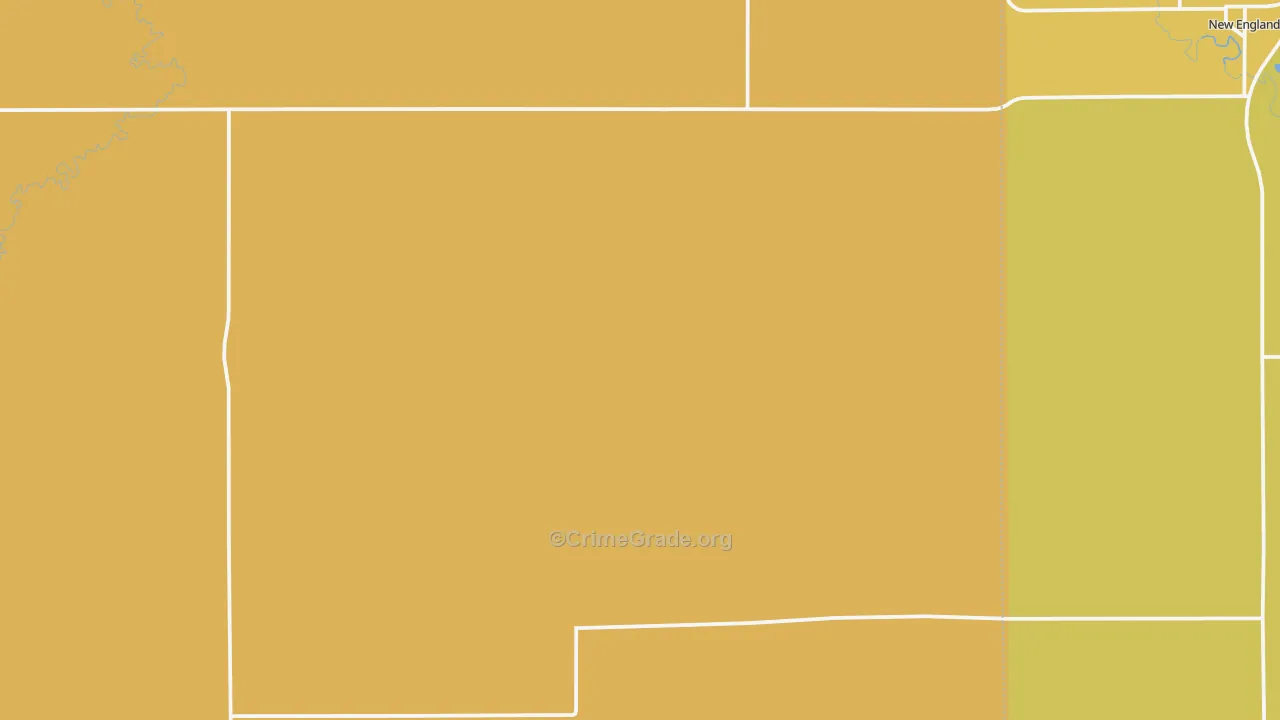 Schefield, ND Map of Robbery Rates