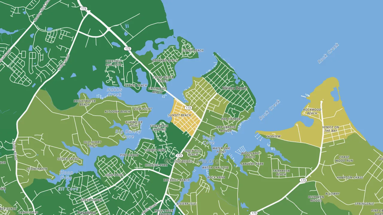 School Gardens, Riviera Beach, MD Map of Robbery Rates