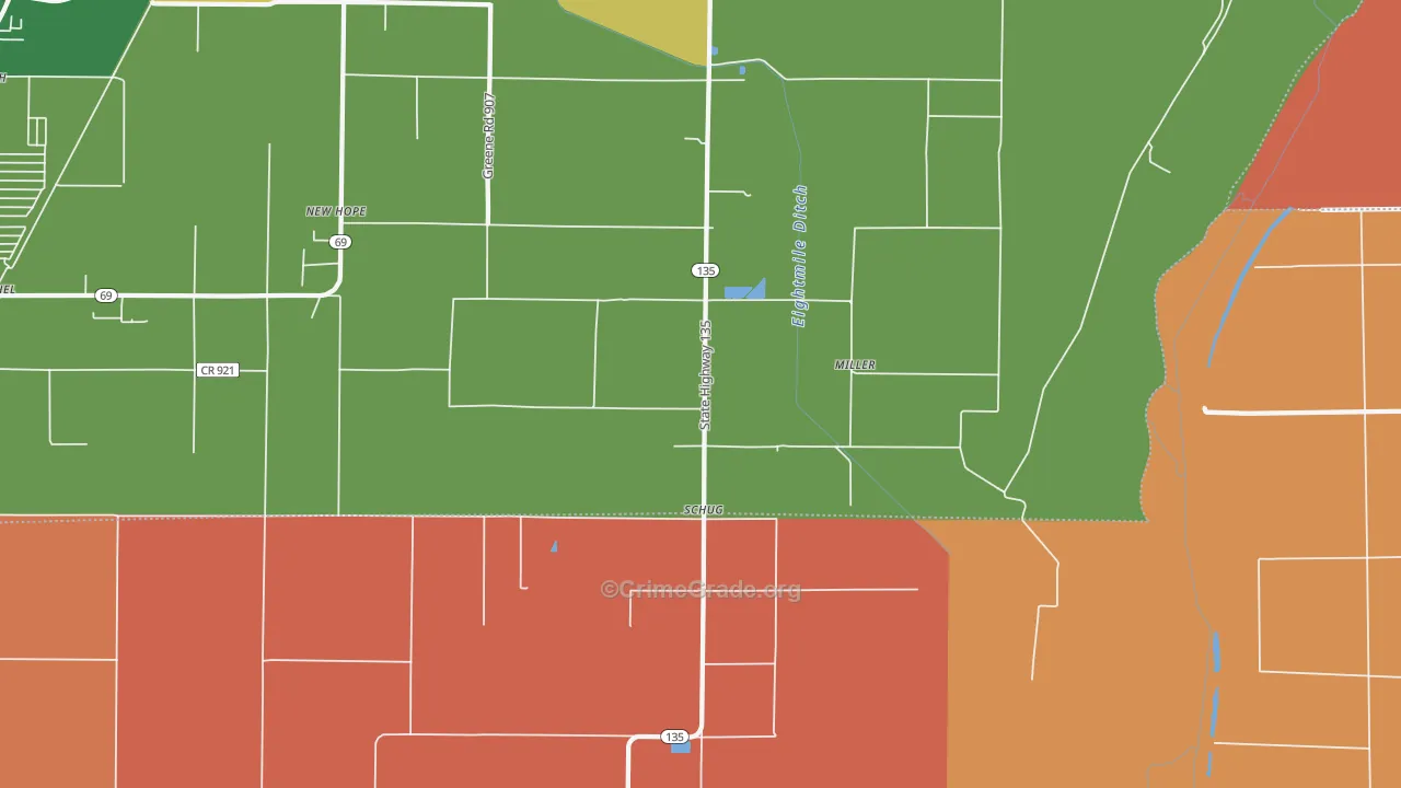 Schug, AR Map of Robbery Rates