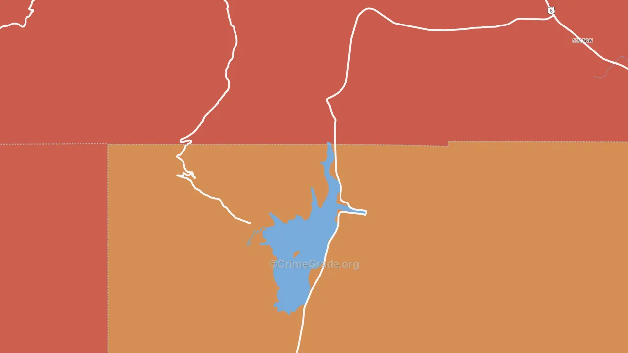 Scofield, UT Map of Robbery Rates