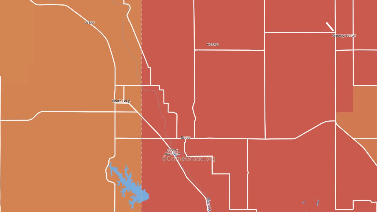 Scotia, NE Map of Robbery Rates