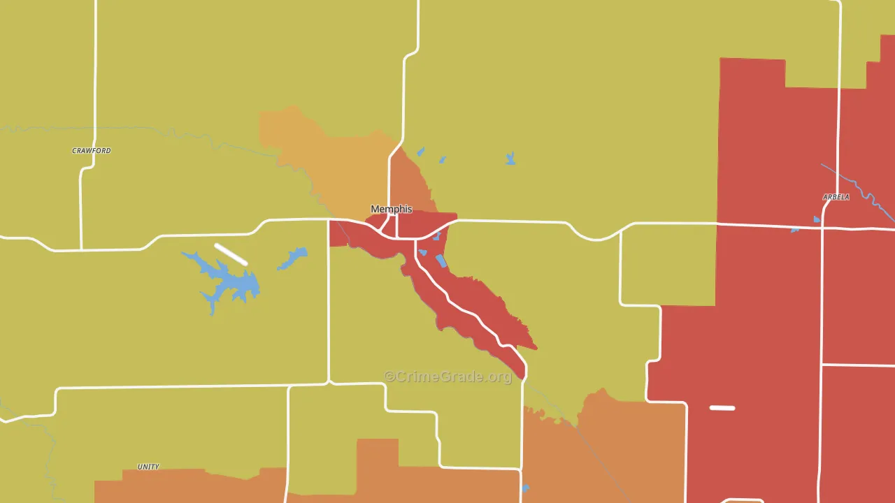 Scotland County, MO Map of Robbery Rates