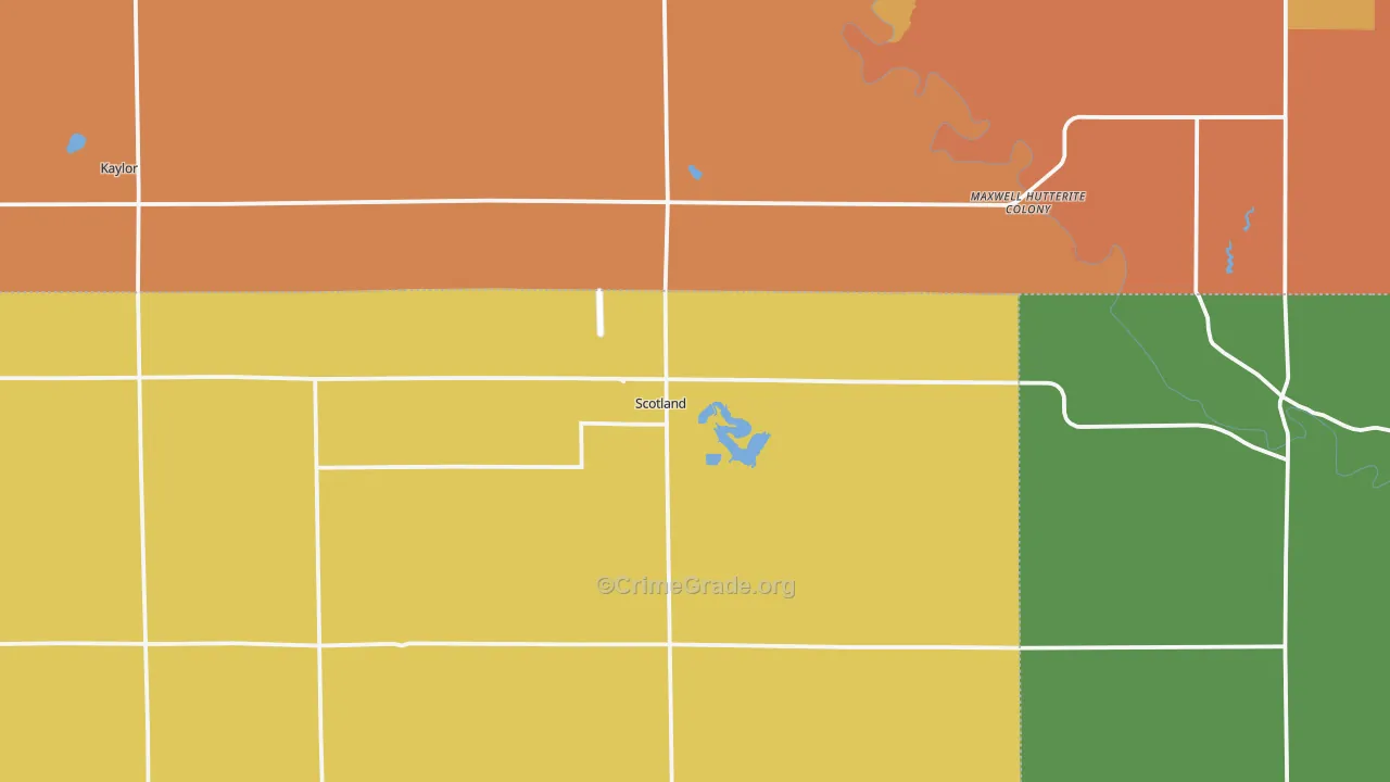 Scotland, SD Map of Robbery Rates