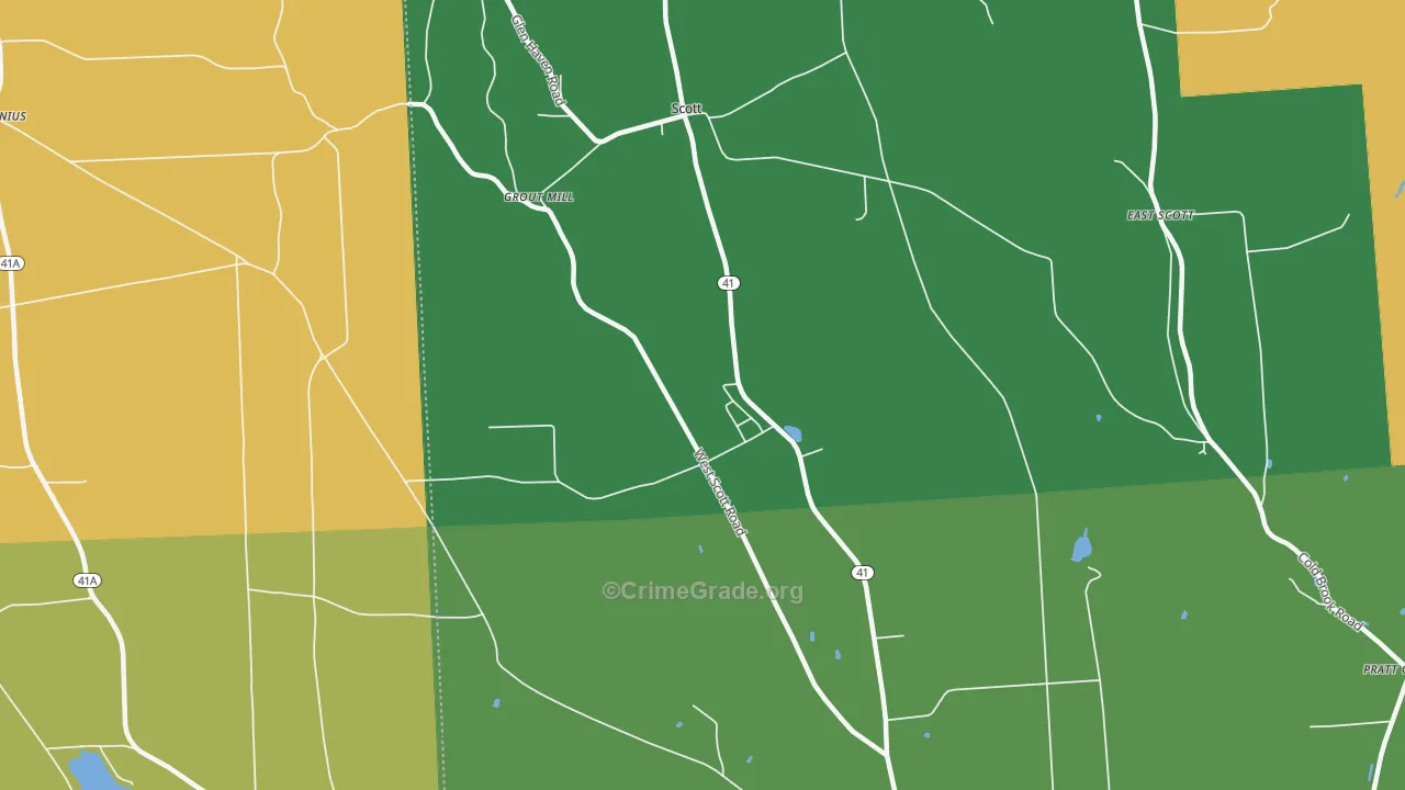 Scott, NY Map of Robbery Rates