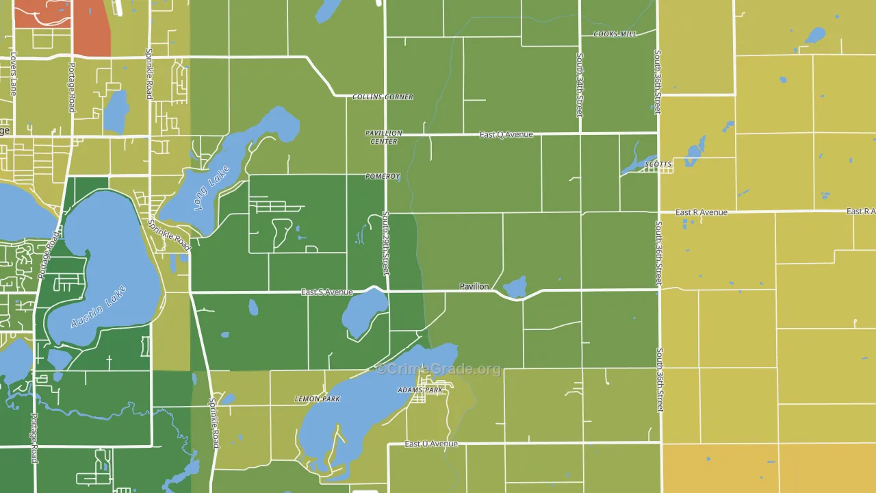 Scotts, MI Map of Robbery Rates
