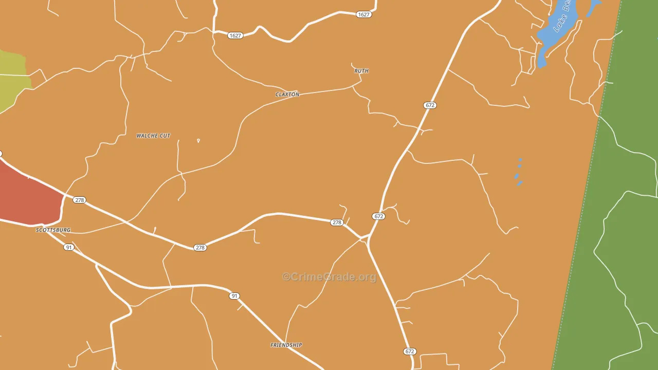 Scottsburg, KY Map of Robbery Rates