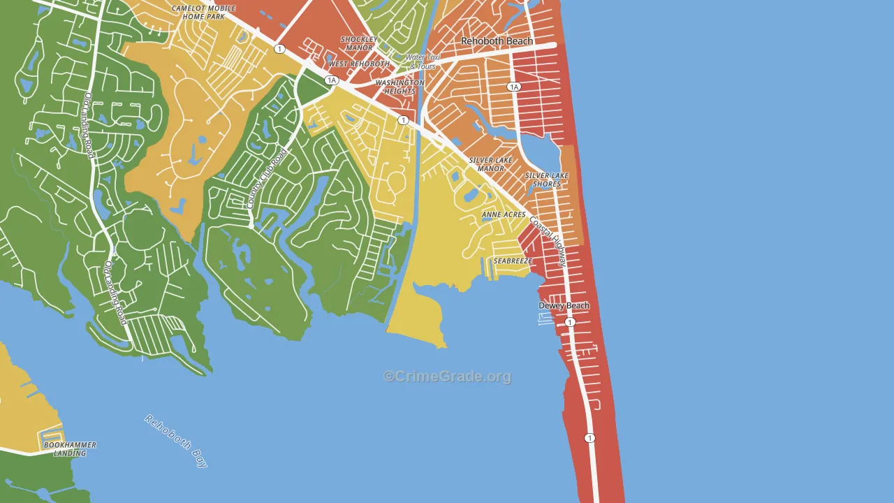 Seabreeze, DE Map of Robbery Rates