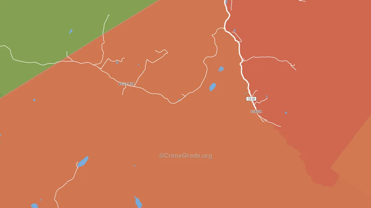 Seager, NY Map of Robbery Rates