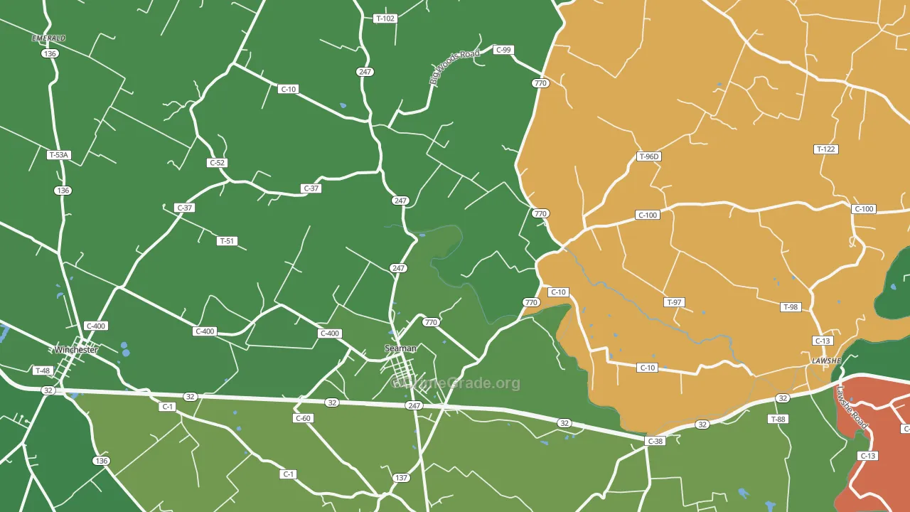 Seaman, OH Map of Robbery Rates