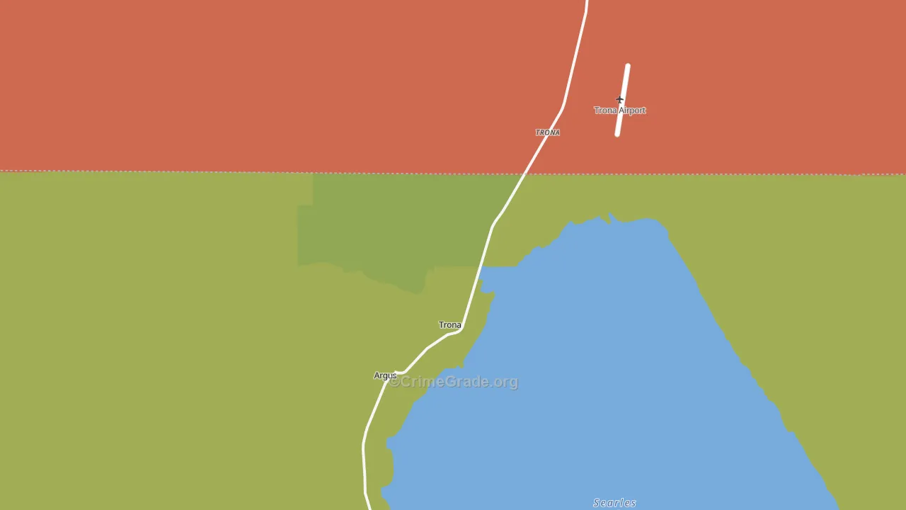 Searles Valley, CA Map of Robbery Rates