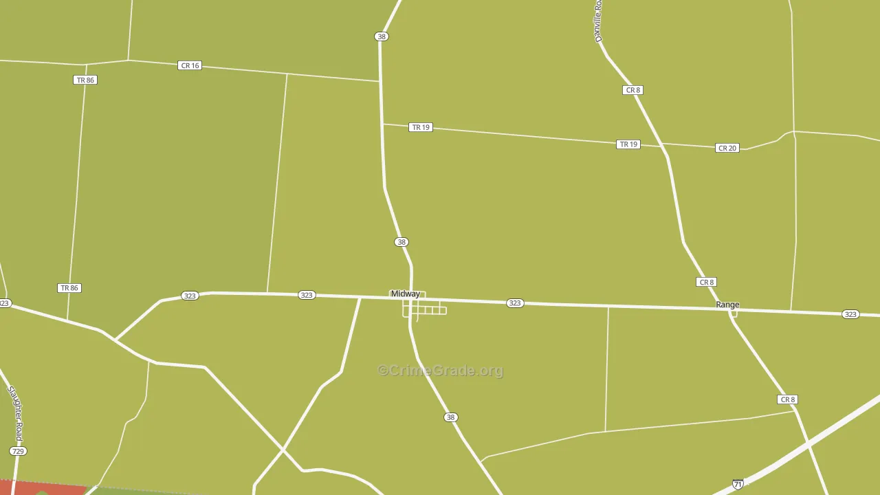 Sedalia, OH Map of Robbery Rates