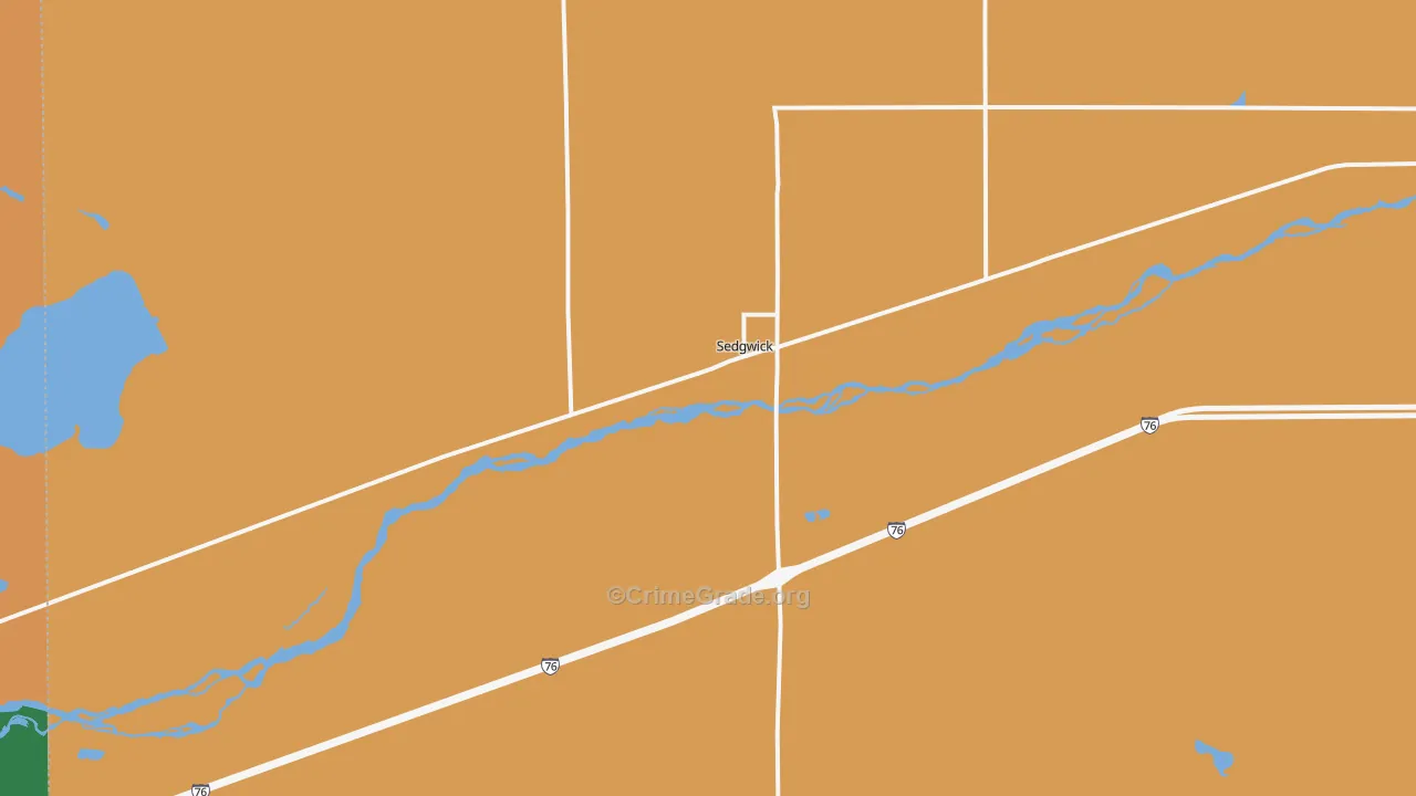 Sedgwick, CO Map of Robbery Rates