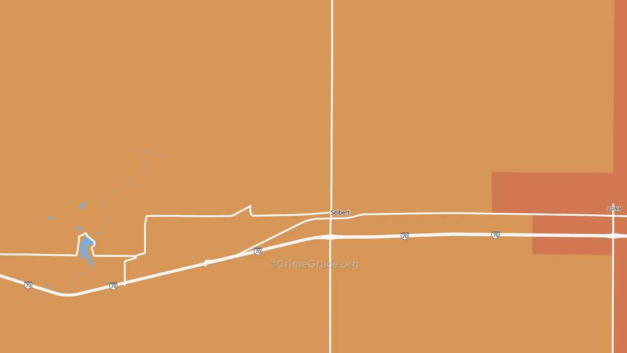 Seibert, CO Map of Robbery Rates