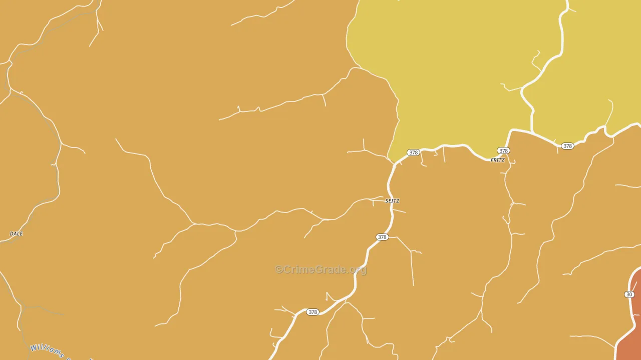Seitz, KY Map of Robbery Rates