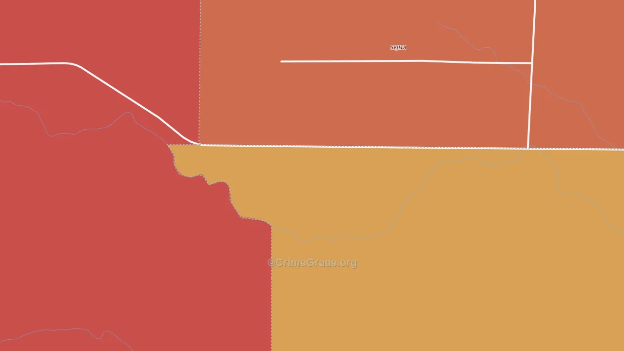 Sejita, TX Map of Robbery Rates