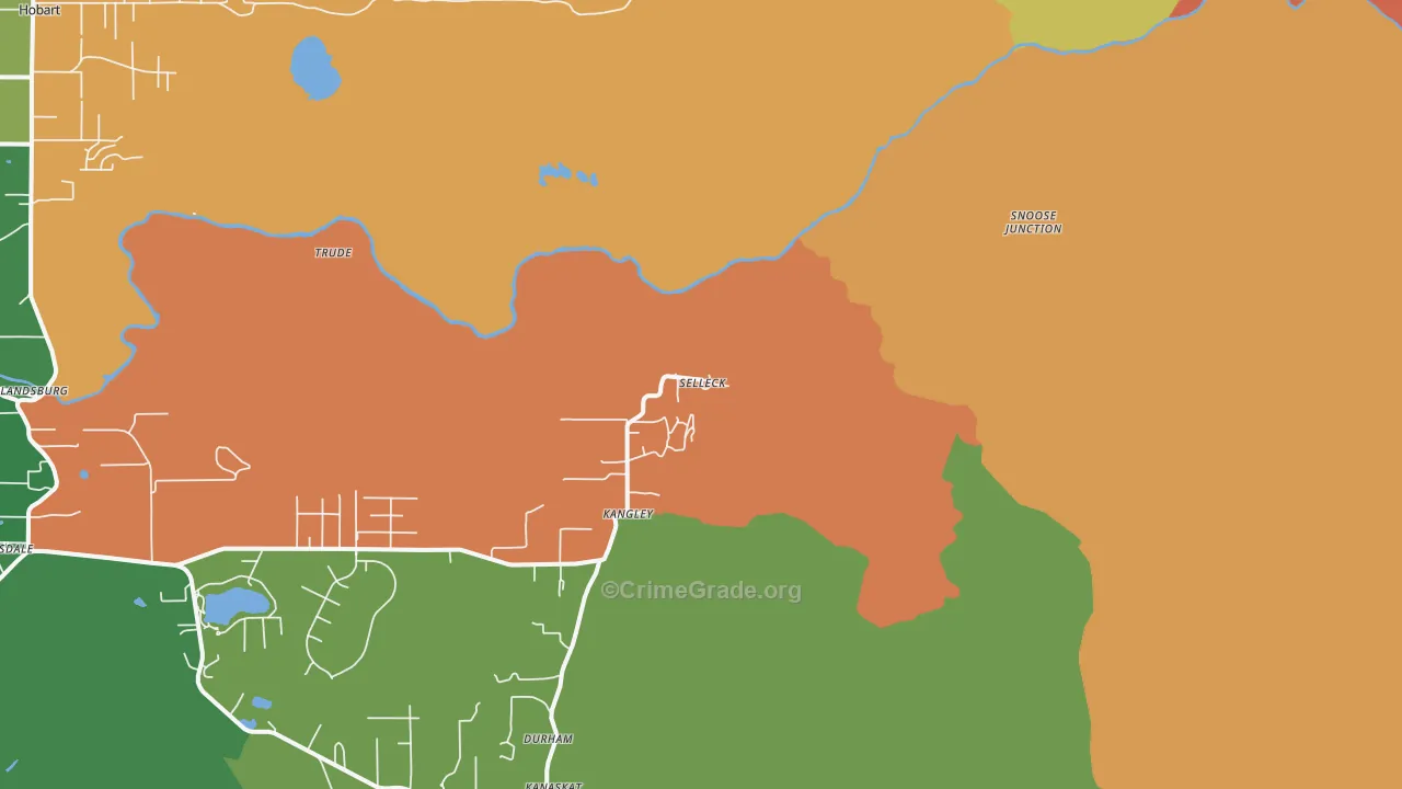 Selleck, WA Map of Robbery Rates