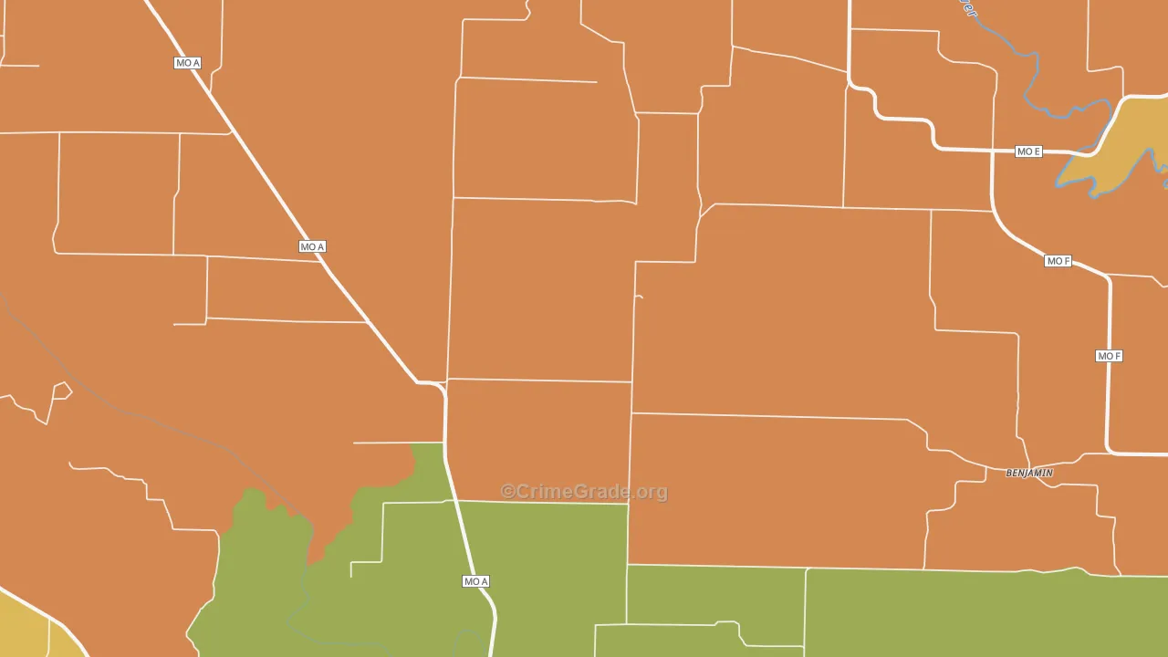 Sellers, MO Map of Robbery Rates