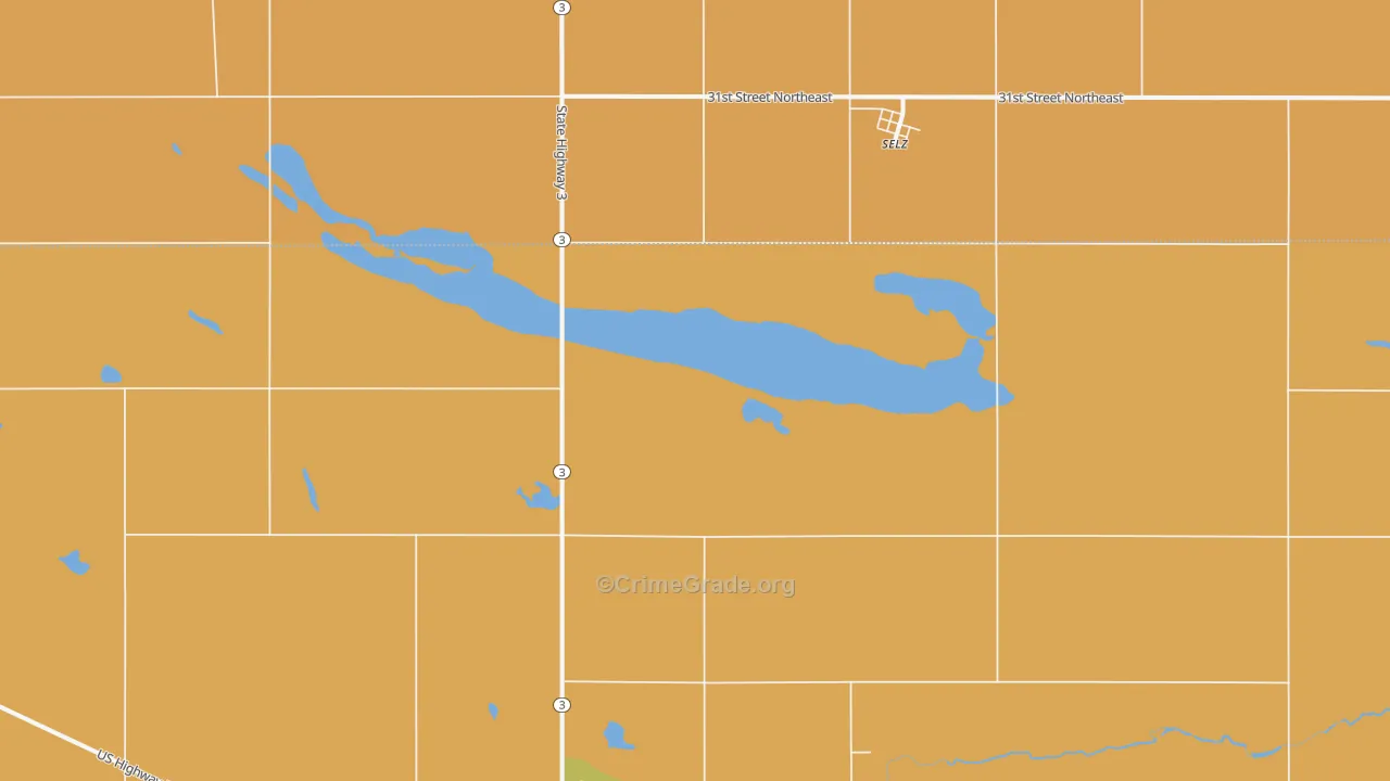 Selz, ND Map of Robbery Rates