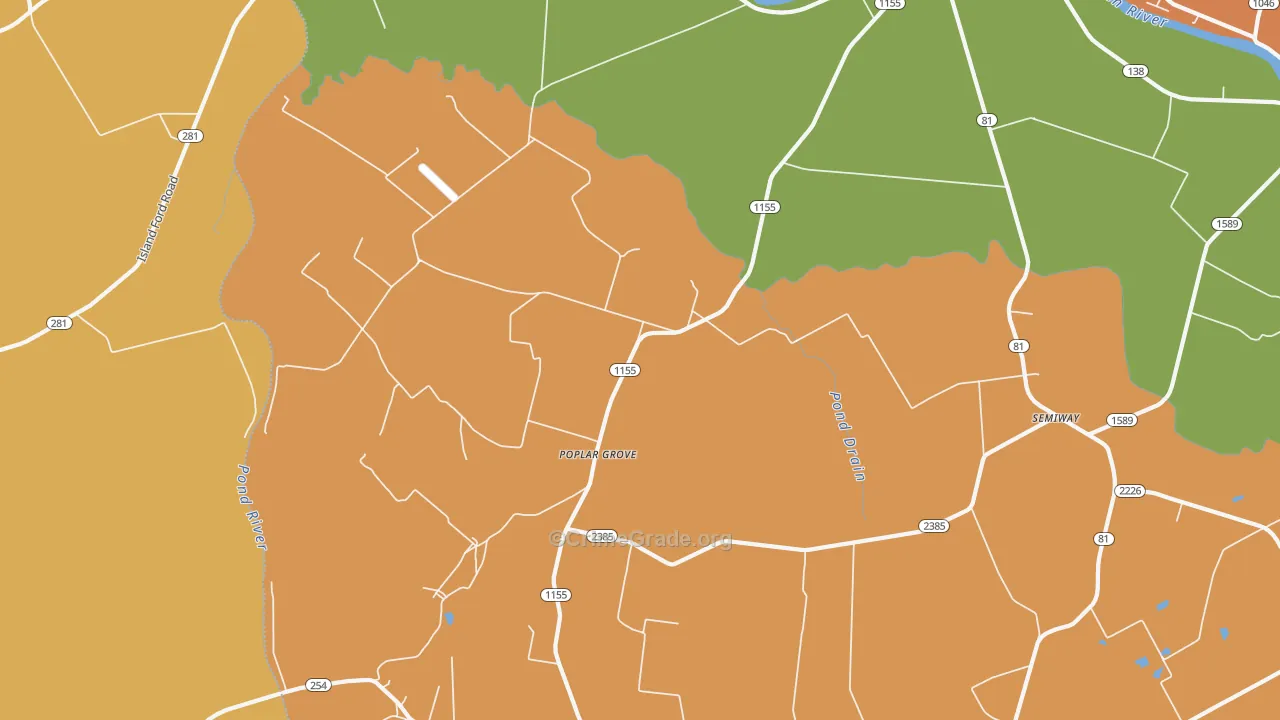Semiway, KY Map of Robbery Rates