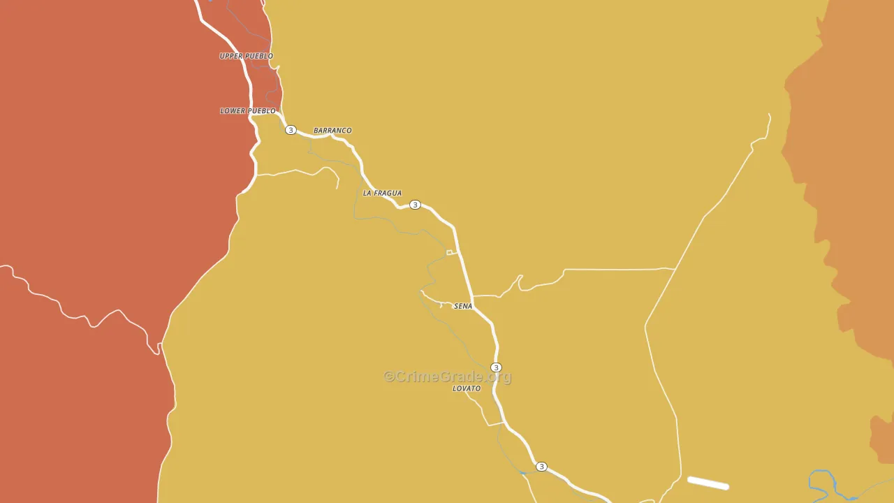 Sena, NM Map of Robbery Rates