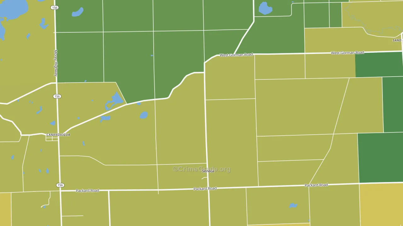 Seneca, MI Map of Robbery Rates