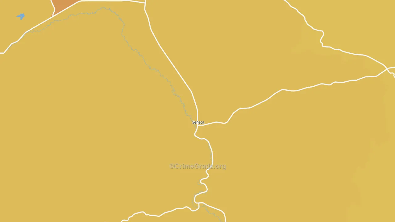 Seneca, OR Map of Robbery Rates
