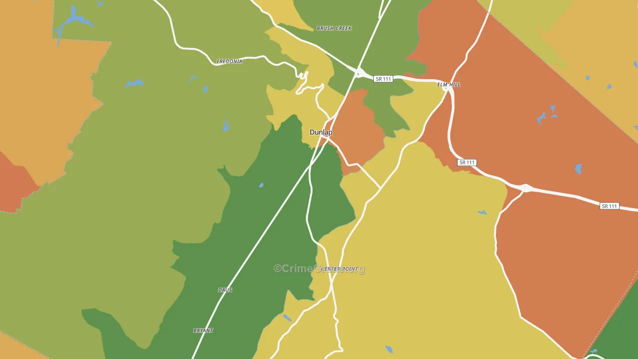 Sequatchie County, TN Map of Robbery Rates