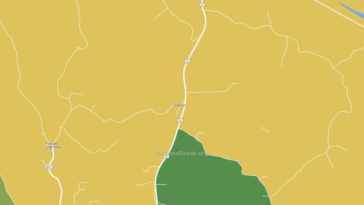 Sereno, MO Map of Robbery Rates
