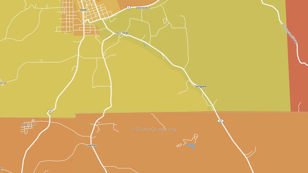Sergeant, PA Map of Robbery Rates