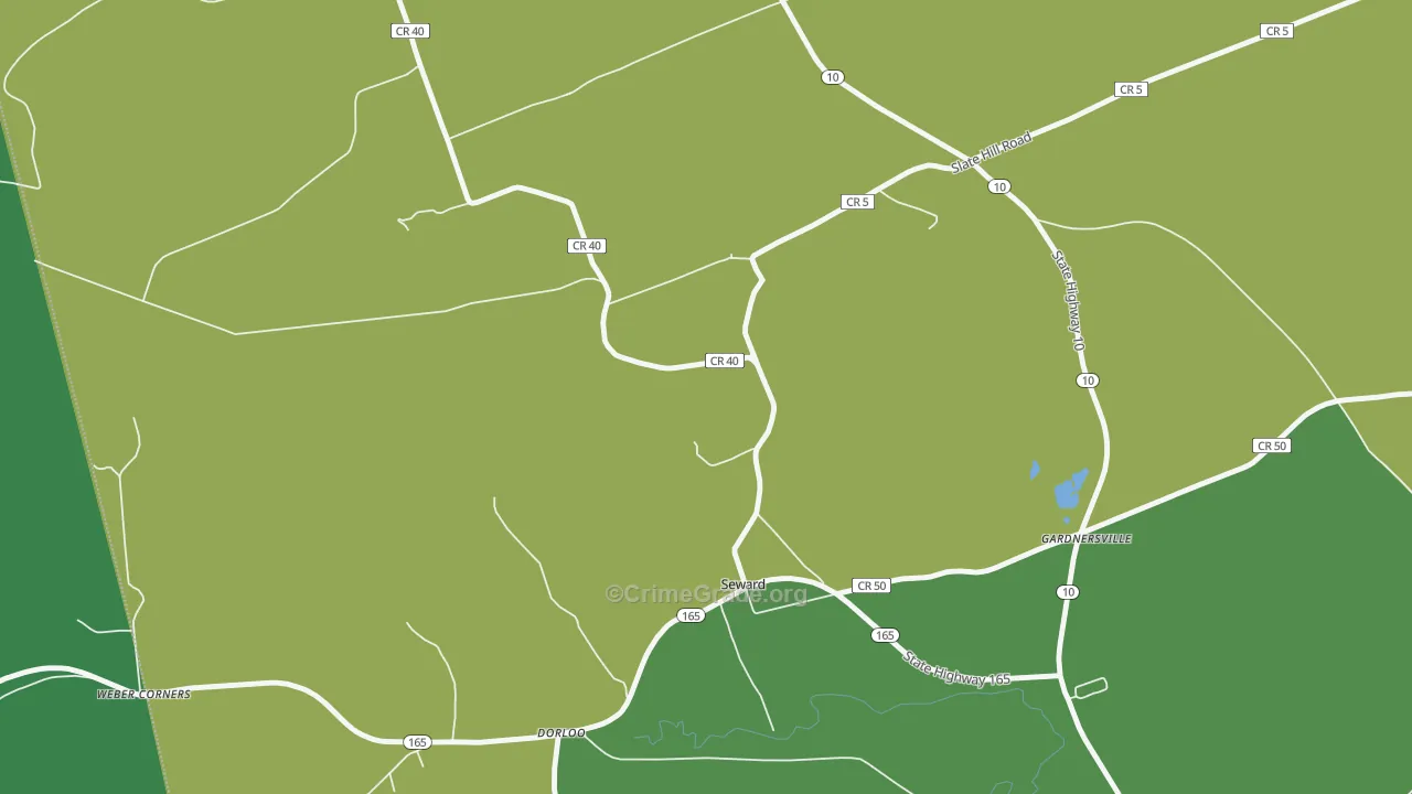 Seward, NY Map of Robbery Rates