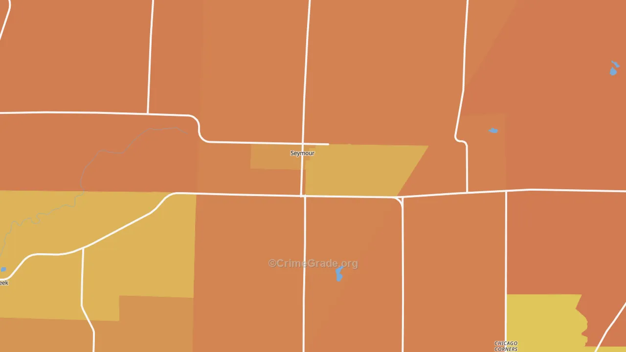 Seymour, WI Map of Robbery Rates